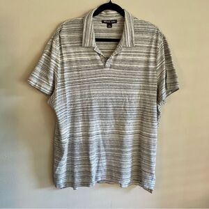 Michael Kors Men’s Textured Johnny Collar Short Sleeve Polo Size XL